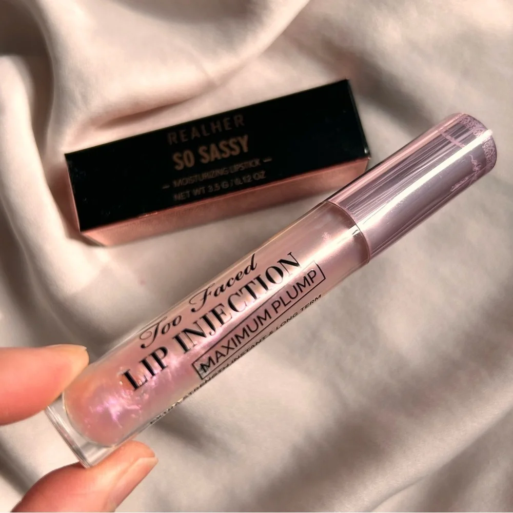Realher Moisturizing lipstick & too faced lip injection